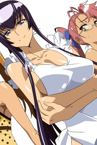 Обои девушка, highschool of the dead, tri, дощечка, fartuk, girl, plate разрешение 6434x4270 Загрузить