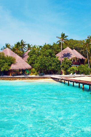 Обои море, пляж, отдых, остров, тропики, мальдивы, sea, beach, stay, island, tropics, the maldives разрешение 3000x2000 Загрузить