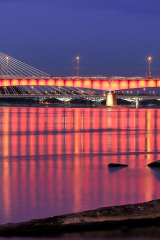 Обои вечер, закат, мост, город, оги, варшава, the evening, sunset, bridge, the city, augie, warsaw разрешение 1920x1200 Загрузить