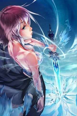 Обои арт, девушка, оружие, меч, взгляд, ветер, магия, takanori yamada, art, girl, weapons, sword, look, the wind, magic разрешение 1920x1451 Загрузить