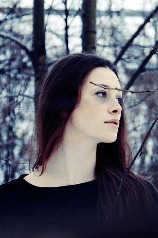 Обои лес, девушка, ветки, взгляд, лицо, шатенка, forest, girl, branches, look, face, brown hair разрешение 2048x1365 Загрузить