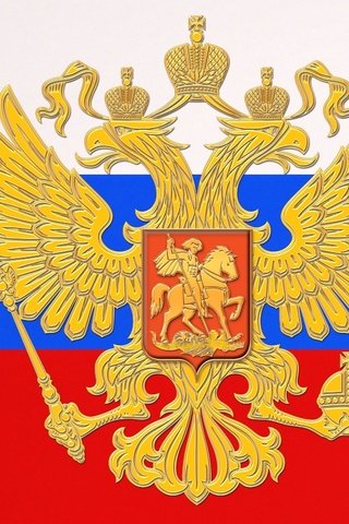 Обои герб, россия, флаг, двуглавый орёл, coat of arms, russia, flag, double-headed eagle разрешение 2560x1600 Загрузить