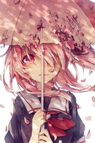 Обои арт, девушка, лепестки, зонт, слезы, kantai collection, art, girl, petals, umbrella, tears разрешение 3840x2400 Загрузить