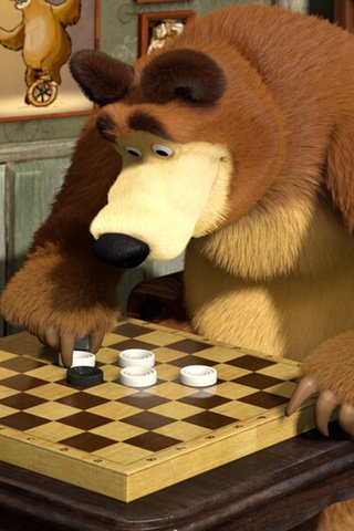 Обои шахматы, медведь, мультфильм, и, маша, biar, ches, chess, bear, cartoon, and, masha разрешение 1920x1080 Загрузить