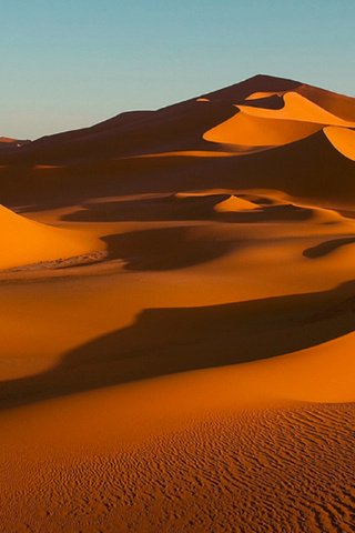 Обои природа, песок, пустыня, бархан, сахара, алжир, дюна, nature, sand, desert, barkhan, sugar, algeria, dune разрешение 3292x1600 Загрузить