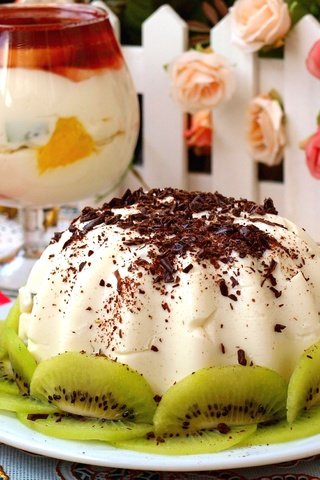 Обои киви, шоколад, сладкое, десерт, пудинг, kiwi, chocolate, sweet, dessert, pudding разрешение 2400x1669 Загрузить