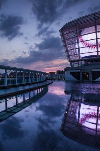 Обои небо, облака, закат, тайвань, китай, сумерки, the sky, clouds, sunset, taiwan, china, twilight разрешение 2048x1337 Загрузить