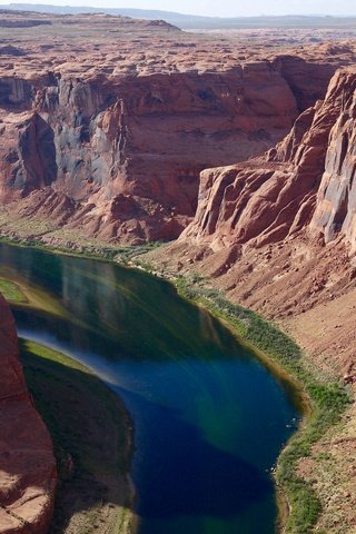 Обои река, скалы, каньон, сша, аризона, grand canyon, река колорадо, river, rocks, canyon, usa, az, the colorado river разрешение 2048x1467 Загрузить