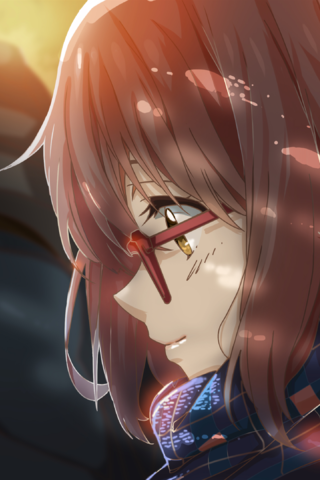 Обои девушка, очки, аниме, шарф, kyoukai no kanata, куряма мира, girl, glasses, anime, scarf разрешение 3840x2160 Загрузить