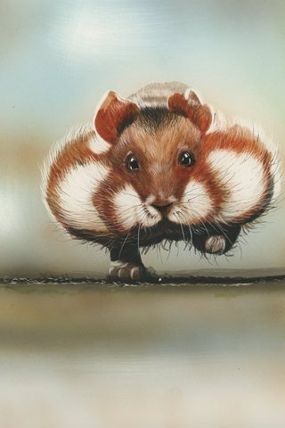 Обои рисунок, хомяк, грызун, щёки, figure, hamster, rodent, cheeks разрешение 3494x2526 Загрузить