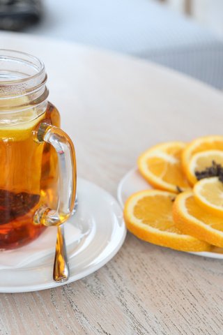 Обои напиток, чай, лимоны, drink, tea, lemons разрешение 3840x2400 Загрузить