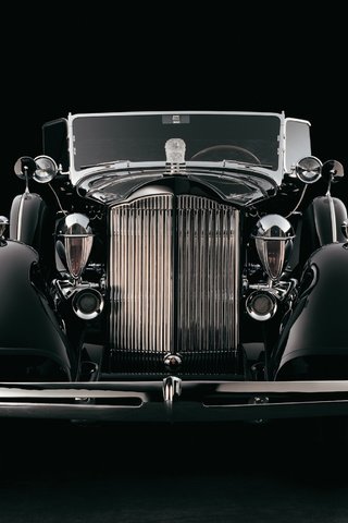 Обои ретро, чёрно-белое, авто, автомобиль, packard, retro, black and white, auto, car разрешение 2048x1536 Загрузить