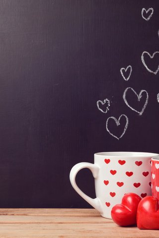 Обои кофе, кружки, любовь, чай, сердечки, coffee, mugs, love, tea, hearts разрешение 3840x2400 Загрузить