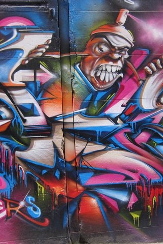 Обои фон, стена, граффити, гранж, фреска, мельбурн, валлпапер, стрит-арт, background, wall, graffiti, grunge, mural, melbourne, wallpaper, street art разрешение 2816x2112 Загрузить