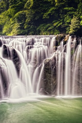 Обои природа, лес, водопад, тайвань, джунгли, shifen waterfall, nature, forest, waterfall, taiwan, jungle разрешение 3000x1875 Загрузить