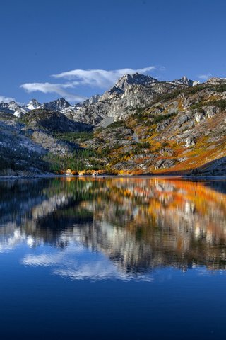 Обои озеро, отражение, калифорния, сьерра-невада, ка­ли­фор­нийс­кая, озеро сабрина, lake, reflection, ca, sierra nevada, california, lake sabrina разрешение 2112x1188 Загрузить