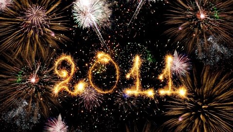 Обои небо, 2011 год, ночь, новый год, салют, цифры, праздник, фейерверк, дата, the sky, 2011, night, new year, salute, figures, holiday, fireworks, date разрешение 1920x1200 Загрузить