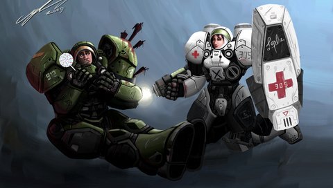 Обои медик, marine, старкрафт, medic, starcraft разрешение 5100x3300 Загрузить