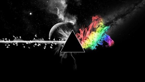 Обои музыка, цвет, черный, призма, music, color, black, prism разрешение 1920x1200 Загрузить