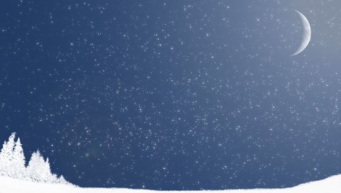 Обои снег, зима, луна, минимализм, snow, winter, the moon, minimalism разрешение 1920x1200 Загрузить