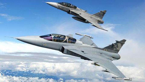 Обои polyot, etps, gripen, обьлака, oblaka разрешение 3893x2595 Загрузить