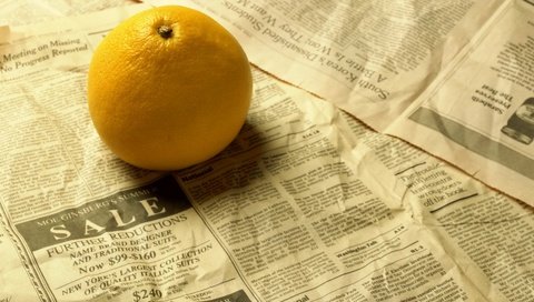 Обои фрукты, апельсин, цитрус, газета, fruit, orange, citrus, newspaper разрешение 1920x1200 Загрузить