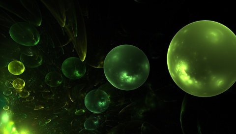 Обои шары, абстракция, шарики, зеленое 3d, balls, abstraction, green 3d разрешение 1920x1080 Загрузить