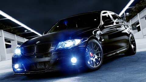 Обои свет, авто, черная, фары, бмв, light, auto, black, lights, bmw разрешение 1920x1080 Загрузить