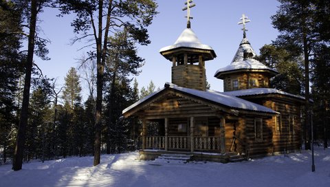 Обои природа, храм, зима, финляндия, монастырь. собор, лапландия, nature, temple, winter, finland, monastery. cathedral, lapland разрешение 2000x1343 Загрузить