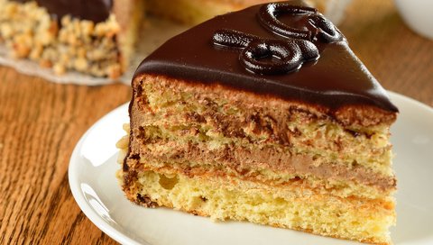 Обои сладкое, торт, кусочек, шоколадная глазурь, крем, sweet, cake, piece, chocolate glaze, cream разрешение 1920x1200 Загрузить