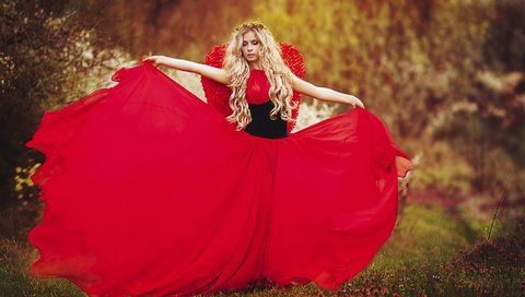 Обои природа, девушка, платье, поза, блондинка, nature, girl, dress, pose, blonde разрешение 2880x1920 Загрузить