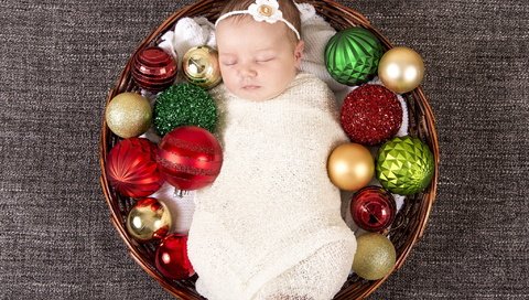 Обои корзина, рождество, младенец, корзинка, детские, елочная, basket, christmas, baby разрешение 2046x1327 Загрузить