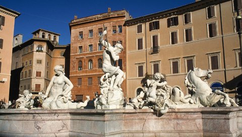 Обои дома, фонтан, италия, рим, пьяцца навона, home, fountain, italy, rome, piazza navona разрешение 1920x1080 Загрузить