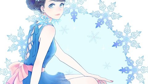 Обои арт, девушка, снежинки, платье, сидя, setsuko, sekkisei, art, girl, snowflakes, dress, sitting разрешение 2480x1955 Загрузить