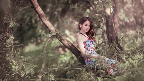 Обои природа, девушка, настроение, азиатка, nature, girl, mood, asian разрешение 2560x1600 Загрузить