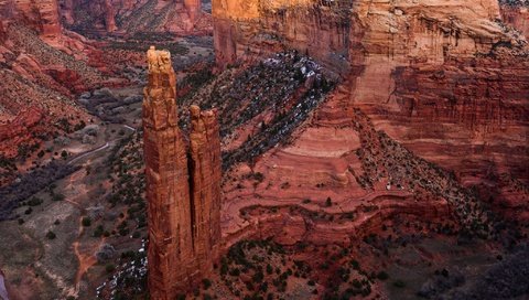 Обои природа, скала, каньон, сша, аризона, столб, каньон-де-шей, nature, rock, canyon, usa, az, post, canyon de shay разрешение 2048x1341 Загрузить