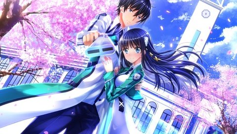 Обои аниме, мечи, мангака, mahouka koukou no rettousei, шиба миюки, шиба тацуя, anime, swords, mangaka, shiba miyuki, shiba tatsuya разрешение 3840x2160 Загрузить