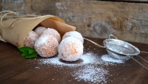 Обои сладкое, пончики, десерт, сахарная пудра, sweet, donuts, dessert, powdered sugar разрешение 2500x1642 Загрузить