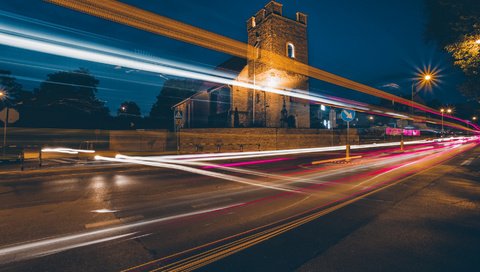 Обои свет, дорога, фонари, огни, польша, gliwice, light, road, lights, poland разрешение 1920x1080 Загрузить