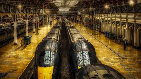 Обои лондон, поезда, зал, англия, paddington station, вокзал паддингтон, london, trains, hall, england разрешение 2048x1348 Загрузить