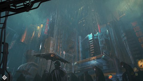 Обои города, мрачный, дождь, artwork, фэнтези искусства, зонт, skycrapers, здания, futuristic city, science fiction, col price, людей, фантазии, артист, sci-fi, city, dark, rain, fantasy art, umbrella, skycrapers of, building, people, fantasy, artist разрешение 2112x1188 Загрузить