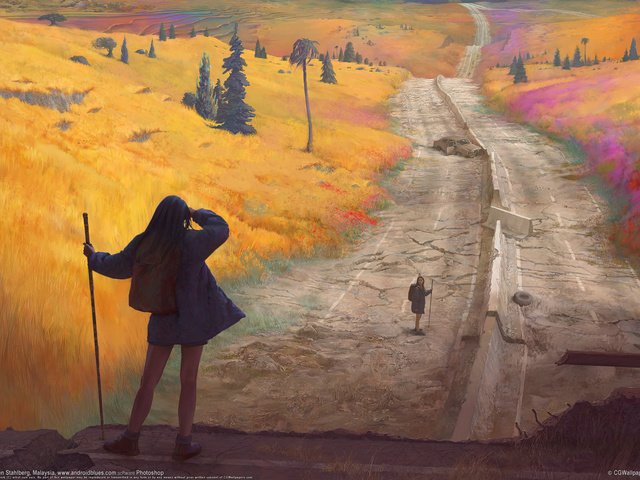 Обои дорога, девушки, разруха, road, girls, devastation разрешение 1920x1200 Загрузить