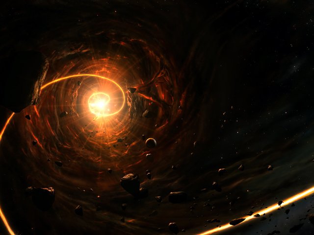 Обои планеты, звезда, метеориты, planet, star, meteorites разрешение 1920x1200 Загрузить