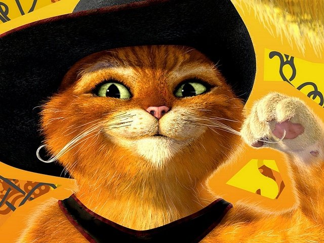 Обои кот, шрек, cat, shrek разрешение 1920x1080 Загрузить