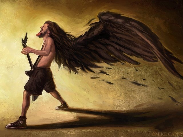 Обои гитара, крылья, кеды, dimebag darrell, guitar, wings, sneakers разрешение 2582x1691 Загрузить