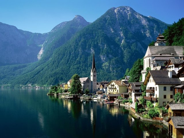 Обои река, австрия, халлстат, river, austria, hallstat разрешение 1920x1200 Загрузить