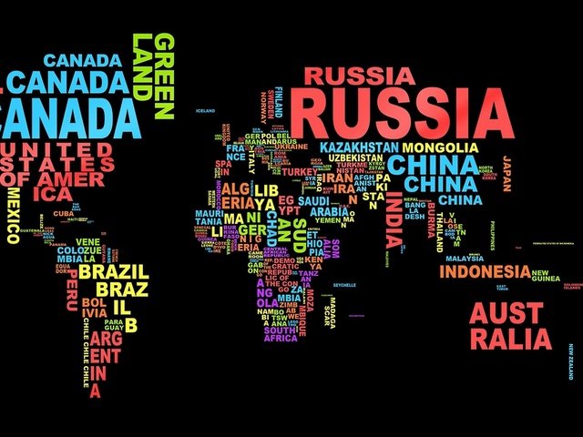 Обои карта мира из букв, world map made of letters разрешение 2560x1600 Загрузить