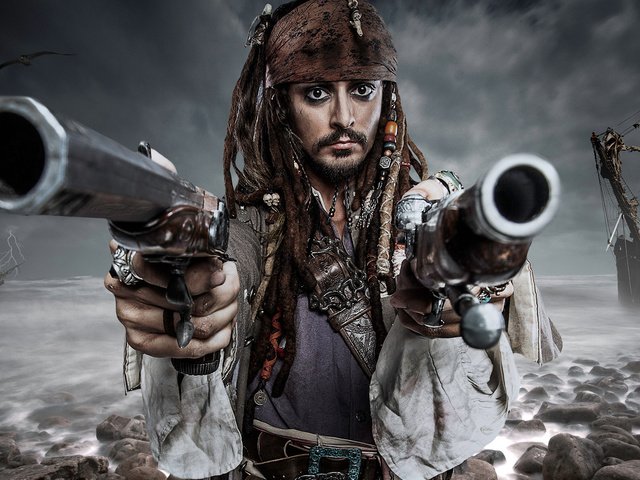 Обои джек воробей, грим, louis guglielmero, jack sparrow, makeup разрешение 1920x1080 Загрузить