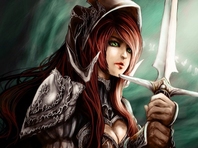 Обои арт, лес, девушка, воин, меч, эльф, gевочка, sword of the warrior, art, forest, girl, warrior, sword, elf разрешение 1920x1248 Загрузить