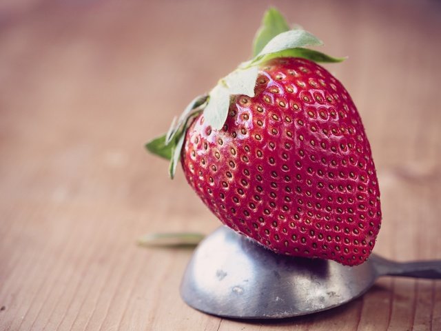 Обои макро, фон, ягода, клубника, стол, ложка, macro, background, berry, strawberry, table, spoon разрешение 3000x1687 Загрузить